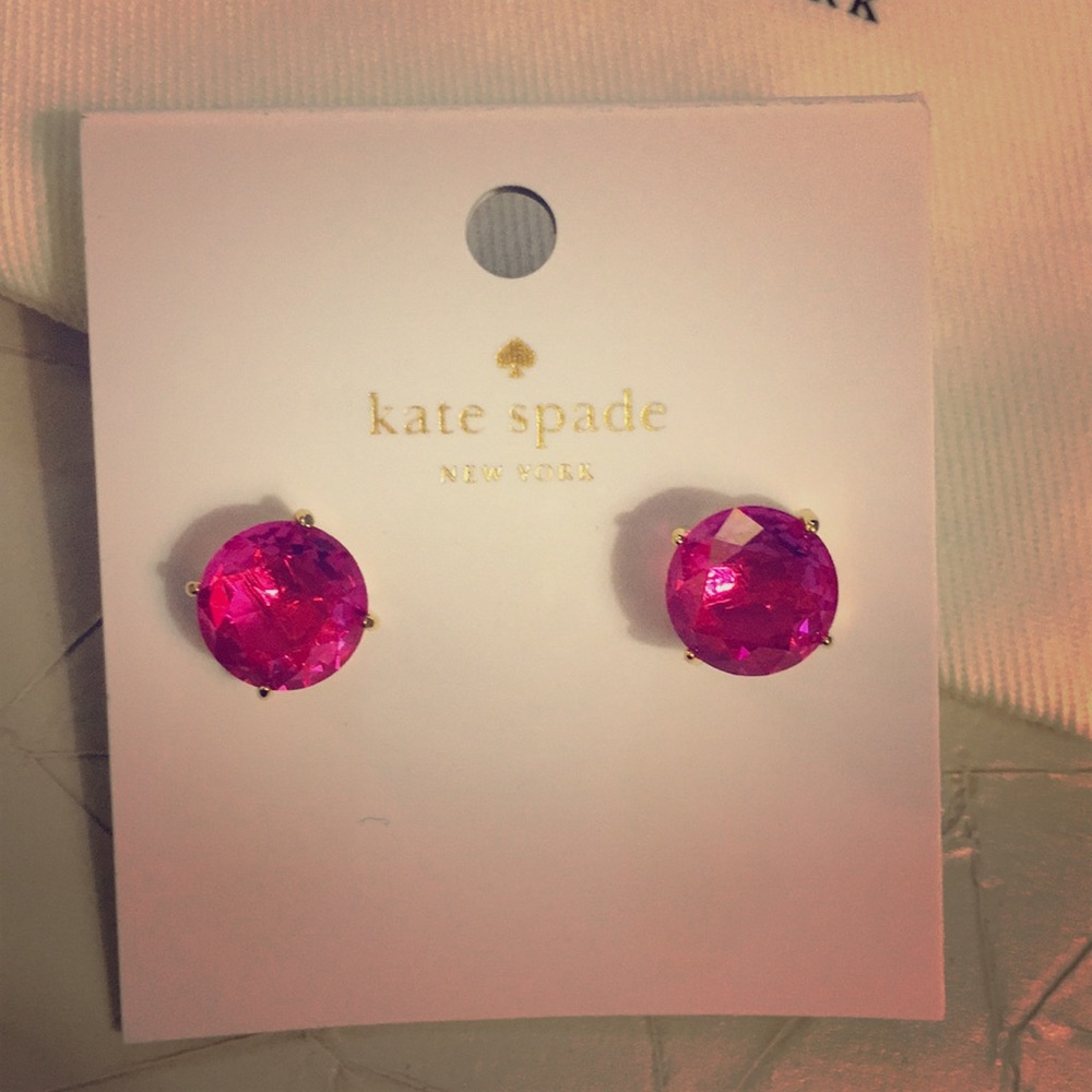 NWT Hot Pink Kate Spade Gumdrop Studs
